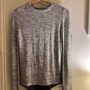 Mossimo long-sleeve blouse with sweater front and sheer overlap back